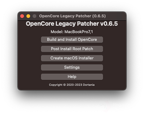 OpenCore Legacy Patcher 0.6.5